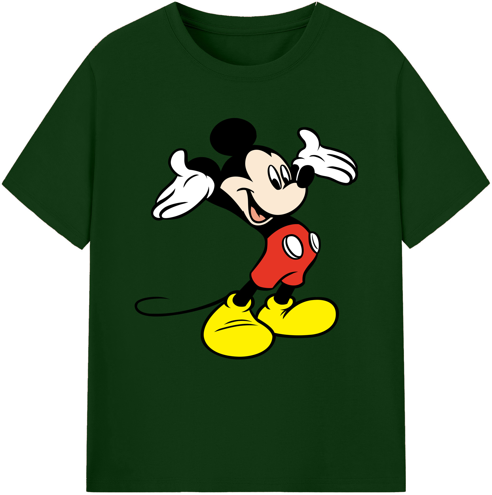 （画像用） ミッキーマウス Mickey Mouse 綿100％半袖Tシャツ（フロントプリント）